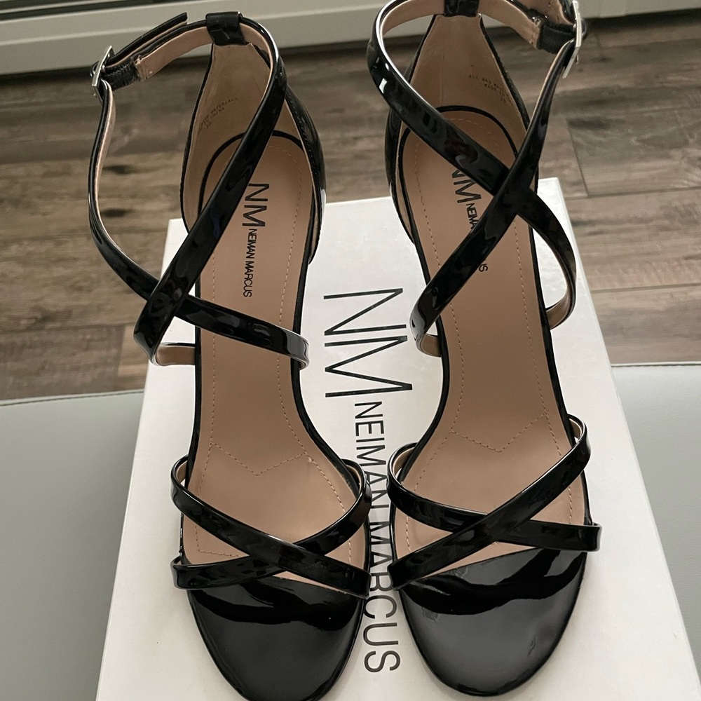 Neiman Marcus Black Patent Footwear